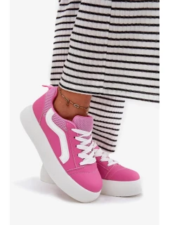 Dámské tenisky na platformě – fuchsiové Tellnira