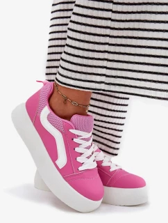 Dámské tenisky na platformě – fuchsiové Tellnira