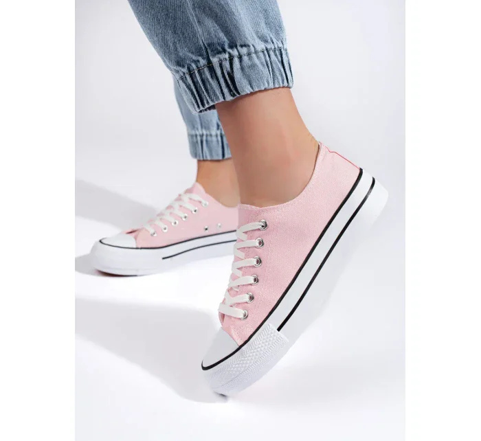 Exkluzívní dámské růžové tenisky bez podpatku Exkluzívní dámské růžové tenisky bez podpatku