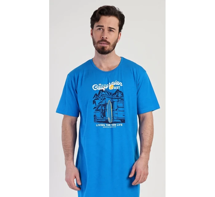 Pánská noční košile s krátkým rukávem California