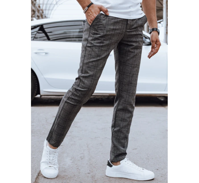 Pánské ležérní tmavě šedé kalhoty model 21977271 - Dstreet