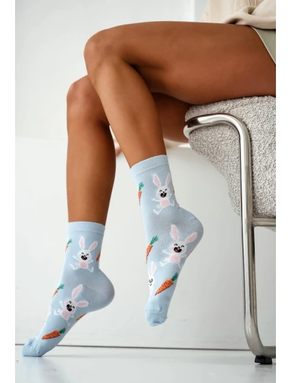 Milena ponožky 0200-218 Králíci a mrkev 37-41