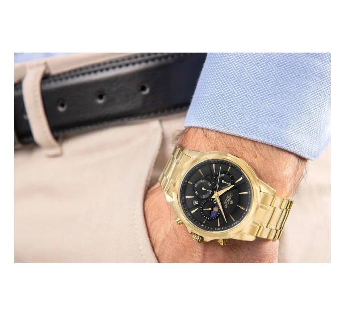 Pánské hodinky Giewont Chronograph Sapphire Gold Black GW9460-B4
