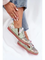 Kožené Polobotky Dámské model 21691340 Světle Zelené - Maciejka