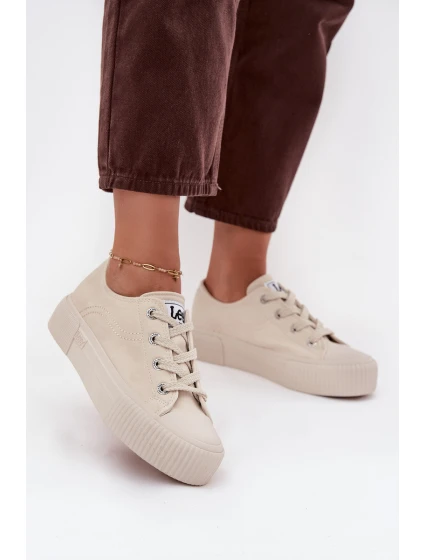 Dámské tenisky na platformě ISLA C WOMEN LOW model 21714406 Béžové - Lee