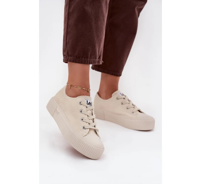 Dámské tenisky na platformě LEE ISLA C WOMEN LOW 50253001.35E Béžové