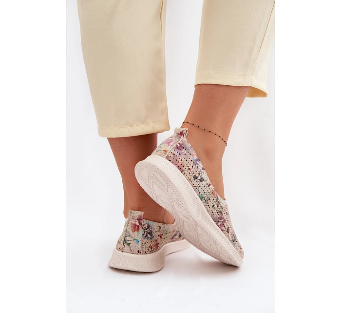 Semišové perforované dámské polobotky Multikolor model 22094959 - EVENTO Semišové perforované dámské polobotky Multikolor model 22094959 - EVENTO