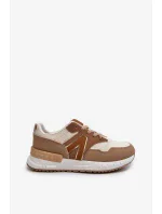 Dámské tenisky vyrobené z eko kůže, hnědé Vinelli Dámské tenisky vyrobené z eko kůže, hnědé Vinelli