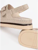 Exkluzívní hnědé dámské  sandály platforma