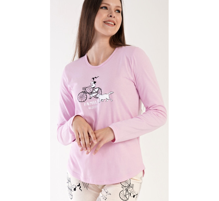 Dámské pyžamo dlouhé Dívka na kole