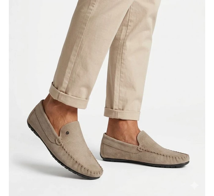 Pánské kožené mokasíny polobotky béžovéFilippo MP923