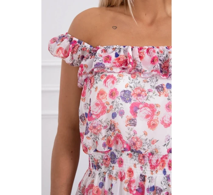 Zavinovací sukně, délka do pasu, bílá