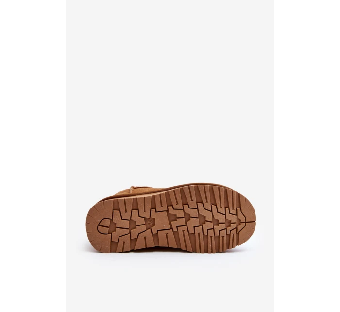 Módní semišové nízké sněhule Camel model 21607395 - Boto Módní semišové nízké sněhule Camel model 21607395 - Boto