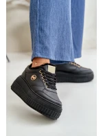 Sneakersy Dámské Sportovní Boty Zateplené Na Masivní Podešvi Černé Ardiela Sneakersy Dámské Sportovní Boty Zateplené Na Masivní Podešvi Černé Ardiela