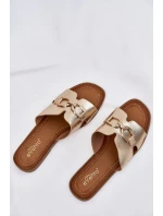 Dámské Plážové Sandály S Dekorativním Detalem Zlaté Amiresna