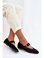 Dámské baleríny s páskem Černé model 22039934 - Boto