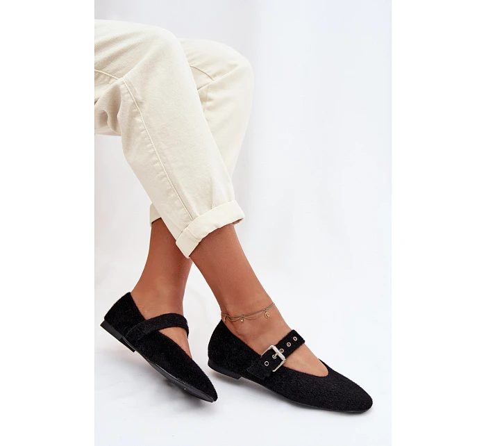 Dámské baleríny s páskem Černé model 22039934 - Boto