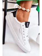 Dámské módní tenisky Big Star - bílé/černé Dámské módní tenisky Big Star - bílé/černé