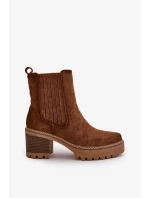 Dámské Kotníkové Boty Na Podpatku Z Eko Semiše Zateplené Tmavě Hnědé Nevitas Dámské Kotníkové Boty Na Podpatku Z Eko Semiše Zateplené Tmavě Hnědé Nevitas
