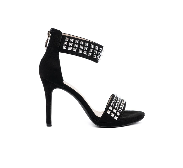 Trendy černé dámské sandály na jehlovém podpatku Trendy černé dámské sandály na jehlovém podpatku