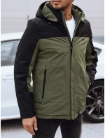 Pánská zimní bunda s odepínací kapucí zelená FashionStreet TX4913