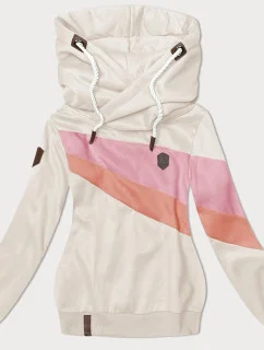 Béžová dámská mikina s kapucí model 20102156 - 6&8 Fashion