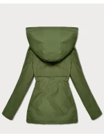 Dwustronna kurtka parka Goodlookin zielona panterka (KK60424-2#)