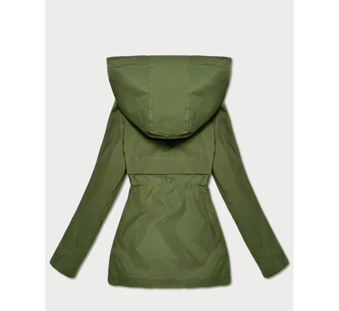 Dwustronna kurtka parka Goodlookin zielona panterka (KK60424-2#)