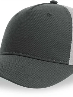 Atlantis Headwear Zion 5 panelová Trucker kšiltovka 33.0120 dark grey/white
