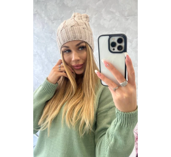 Fleecová čepice  beige model 18750139 - K-Fashion