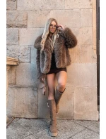 Kožené semišové dámské kozačky s přezkami zateplené Big Star OO274A182 béžové Kožené semišové dámské kozačky s přezkami zateplené Big Star OO274A182 béžové