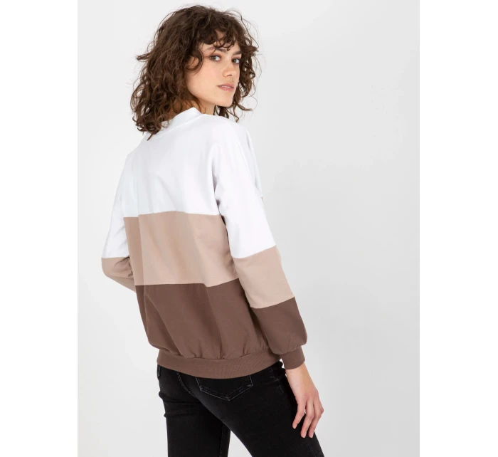 Mikina RV BL 8328.65P bílo-hnědá