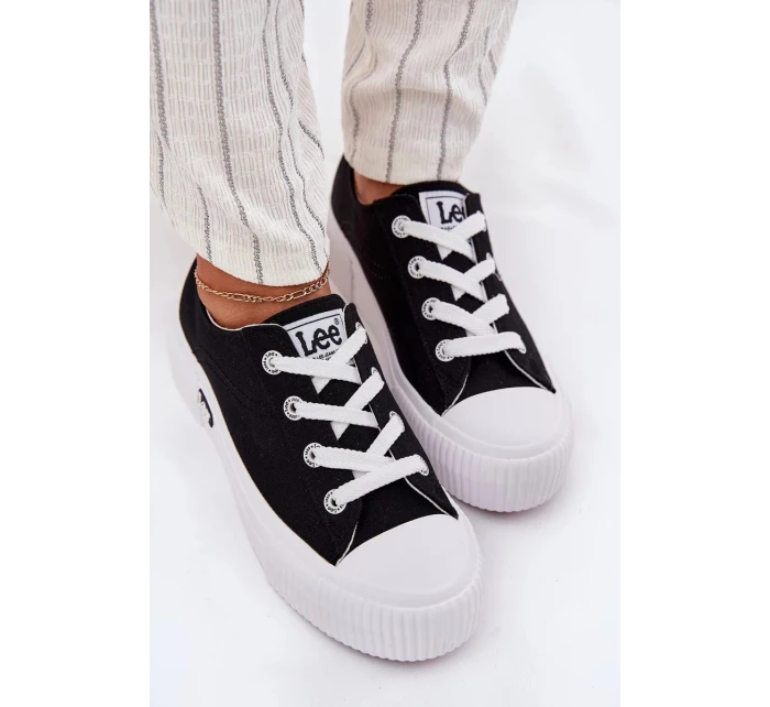 Dámské trampky na platformě LEE ISLA C WOMEN LOW – černé