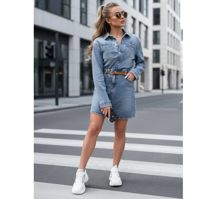Dámské mini šaty JINELLA EY2569 Jeans modrá - Fashion Street