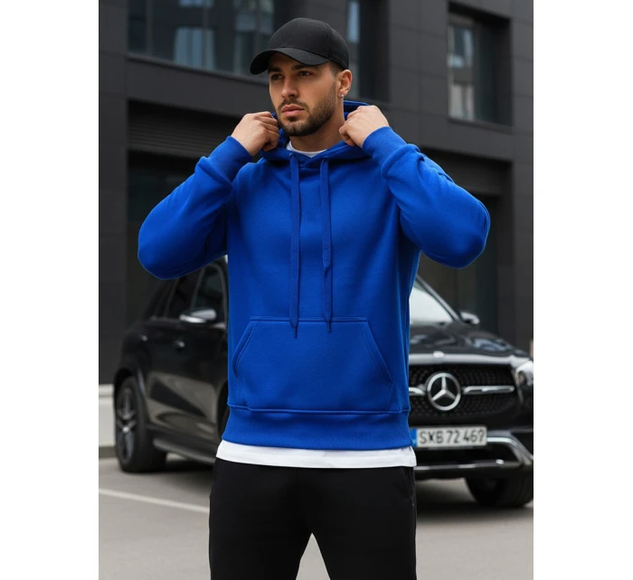 Pánská mikina s kapucí modrá BX2392 Pánská mikina s kapucí modrá BX2392
