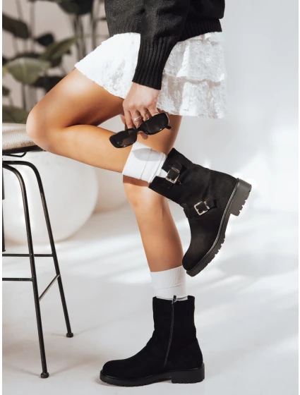 Dámské černé boty FashionStreet ZY1218 Dámské černé boty FashionStreet ZY1218