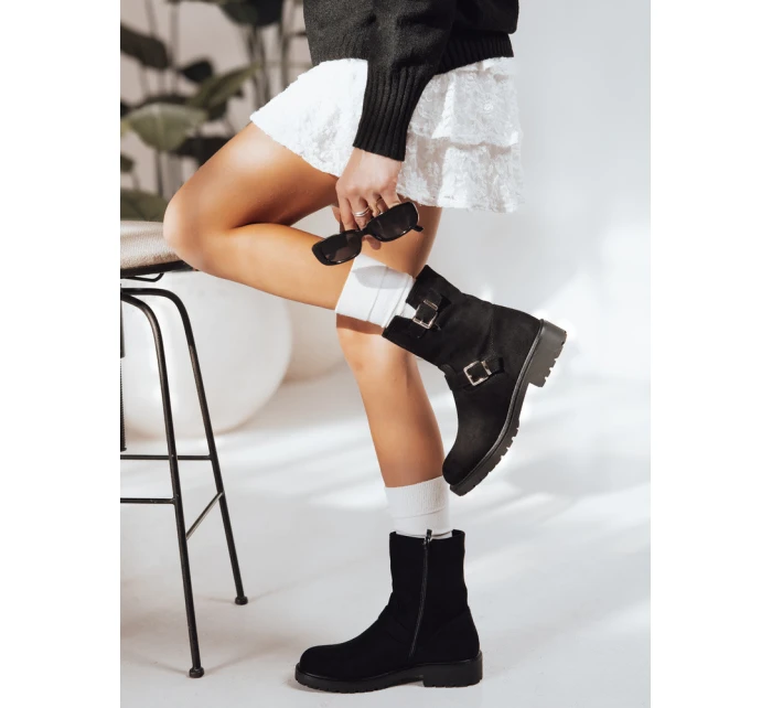 Dámské černé boty FashionStreet ZY1218 Dámské černé boty FashionStreet ZY1218