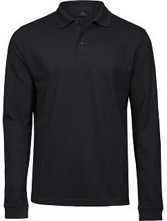 Tee Jays TJ 1406 Pánské elastické piqué polo s dl. rukávem 18.1406 black