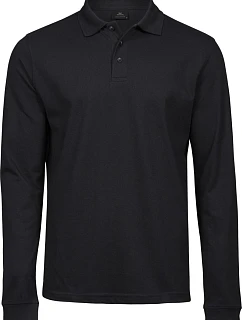 Tee Jays TJ 1406 Pánské elastické piqué polo s dl. rukávem 18.1406 black