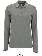 SOL'S Perfect LSL Women Dámské piqué polo s dlouhým rukávem 25.2083 grey melange SOL'S Perfect LSL Women Dámské piqué polo s dlouhým rukávem 25.2083 grey melange