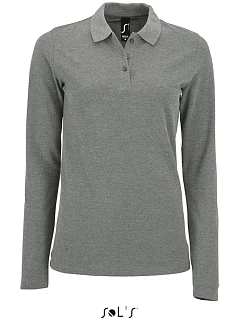 SOL'S Perfect LSL Women Dámské piqué polo s dlouhým rukávem 25.2083 grey melange
