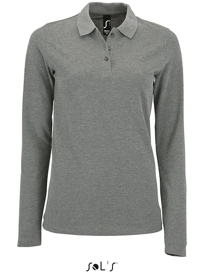 SOL'S Perfect LSL Women Dámské piqué polo s dlouhým rukávem 25.2083 grey melange SOL'S Perfect LSL Women Dámské piqué polo s dlouhým rukávem 25.2083 grey melange