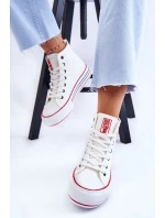 Dámské vysoké textilní tenisky na platformě Big Star model 21608464 Bílá - Big Star Shoes Dámské vysoké textilní tenisky na platformě Big Star model 21608464 Bílá - Big Star Shoes