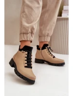 Nízké dámské boty z ekologické kůže béžové model 21668889 - Boto Nízké dámské boty z ekologické kůže béžové model 21668889 - Boto