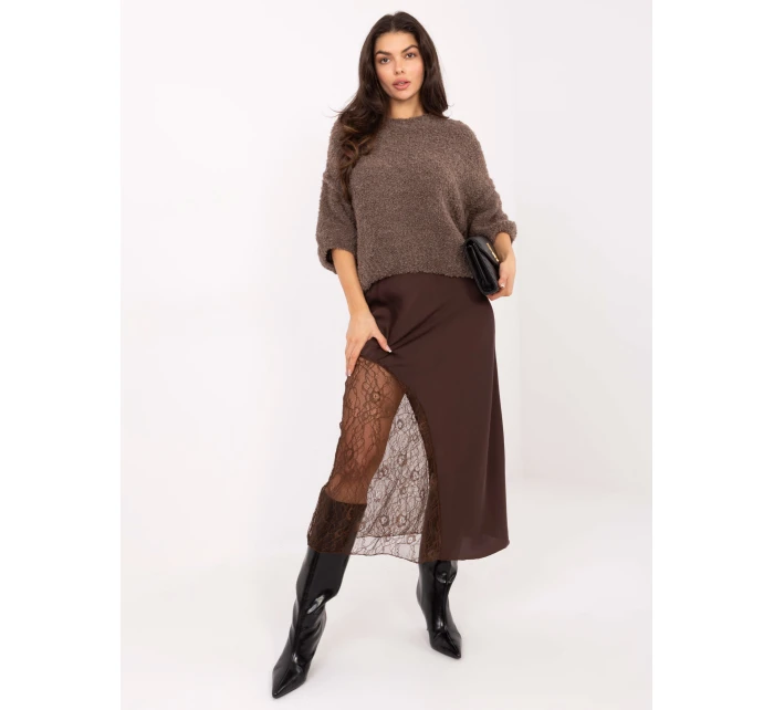 Sweter IT SW model 21734285 ciemny bezowy - FPrice Sweter IT SW model 21734285 ciemny bezowy - FPrice