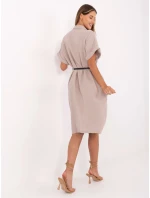 Sukienka MI SK model 21199544 ciemny bezowy - FPrice Sukienka MI SK model 21199544 ciemny bezowy - FPrice