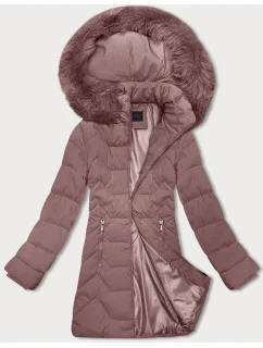 Růžová dámská bunda s kapucí model 21247074 - J.STYLE