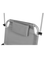 Skládací plážové lehátko se stříškou na kolečkách 116x62x62-90CM šedé Skládací plážové lehátko se stříškou na kolečkách 116x62x62-90CM šedé