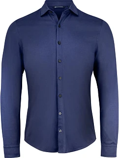 Cutter & Buck Advantage Shirt Men Piqué košile s dlouhým rukávem 68.2410 dark navy
