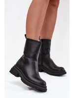 Dámské kotníkové boty na platformě a nízkém podpatku černé model 21707368 - Boto Dámské kotníkové boty na platformě a nízkém podpatku černé model 21707368 - Boto